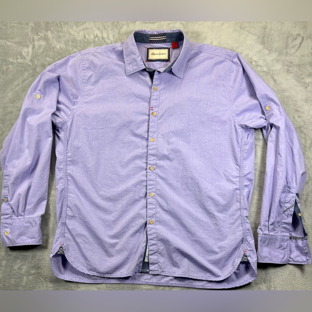 Robert Graham Men's Lavender Button-Down Shirt